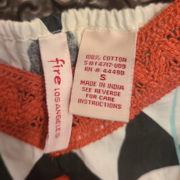 Boho Butterfly Print Sundress – Sleeveless with Crochet Trim – Size S - Picture 5 of 7